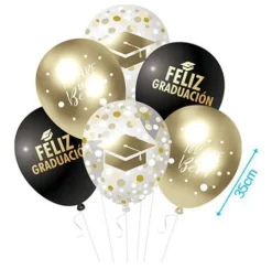 Globos Látex Graduación 6pcs