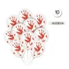 Globos Látex Manos Sangre 10pcs