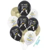 Globos Látex Negro/Oro 10pcs
