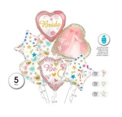 Globos Mylar Bride To Be 5pcs