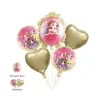 Globos Mylar Princesa Rosa 5pcs