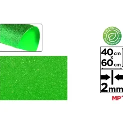 Goma EVA Purpurina Biodegradable Verde