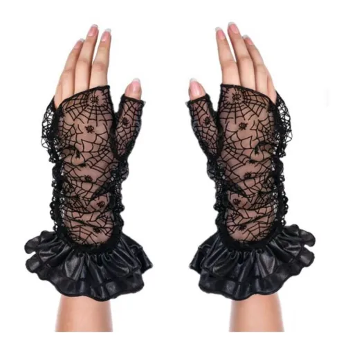 Guantes Cortos Encaje Spider