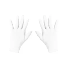 Guantes Cortos Infantil Blanco