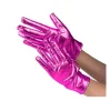 Guantes Cortos Metalizados Fucsia