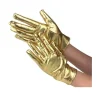 Guantes Cortos Metalizados Oro