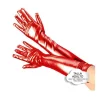 Guantes Largos Metalizados Rojo