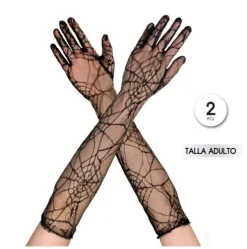 Guantes Largos Telaraña Encaje