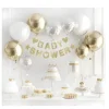 Guirnalda Baby Shower Con Globos Oro 27PCS