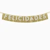 Guirnalda Doble ‘Felicidades’ y Flecos Dorados
