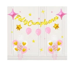 Guirnalda Feliz Cumpleaños Con Globos 42PCS