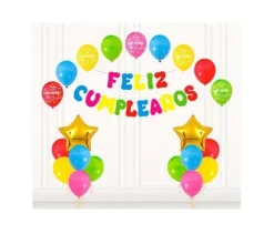 Guirnalda Feliz Cumpleaños Con Globos 44PCS