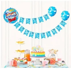 Guirnalda Feliz Cumpleaños Con Globos Helicóptero 21PCS