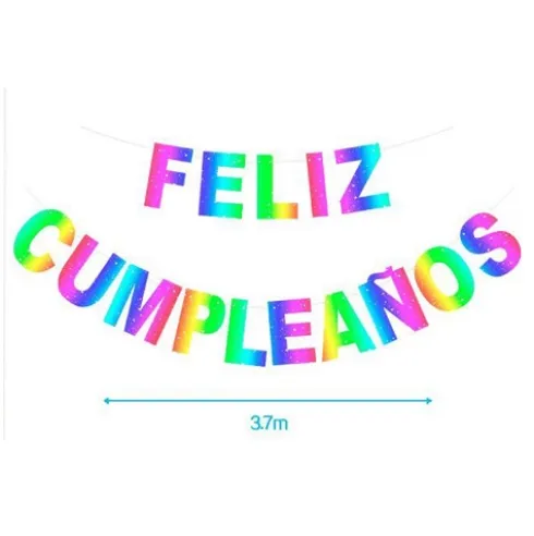 Guirnalda Feliz Cumpleaños Colores