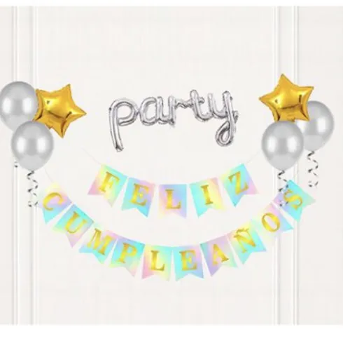 Guirnalda Feliz Cumpleaños Con Globo Party 27PCS