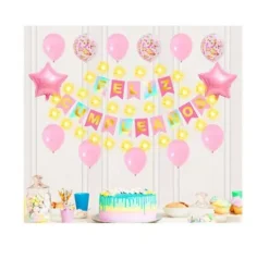 Guirnalda Feliz Cumpleaños Con Globos 34PCS
