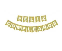 Guirnalda Feliz Cumpleaños Oro