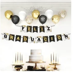 Guirnalda Feliz Graduación Con Globos 27PCS