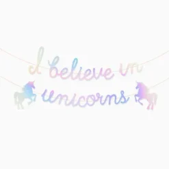 Guirnalda «I Believe in Unicorns» Iridiscente