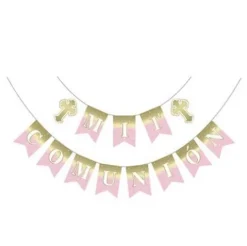 Guirnalda Mi 1a Comunión Rosa 13PCS