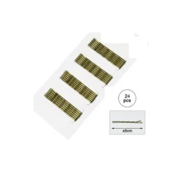 Horquillas Para Cabello Onduladas Dorado 6cm 24pcs