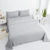 Juego de Sábanas Lisas Gris Claro