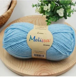 Lana Gruesa Azul Pastel 15