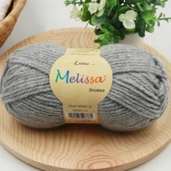 Lana Gruesa Gris Melange 38