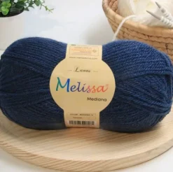 Lana Mediana Azul Melange 74