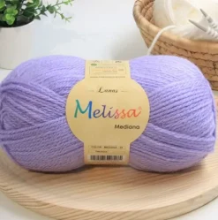 Lana Mediana Violeta Pastel 25