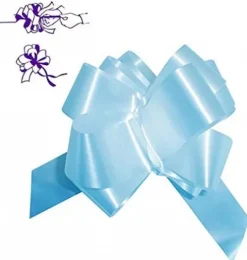 Lazo Automático Cinta Azul Pastel 30MM