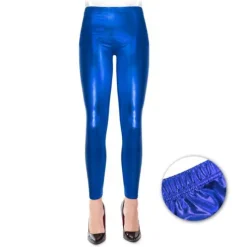 Legging Metalizado Azul Oscuro Adulto