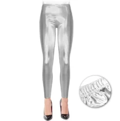 Legging Metalizado Plata Adulto