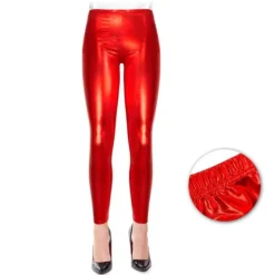 Legging Metalizado Rojo Adulto