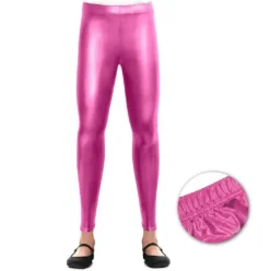 Legging Metalizado Rosa Infantil