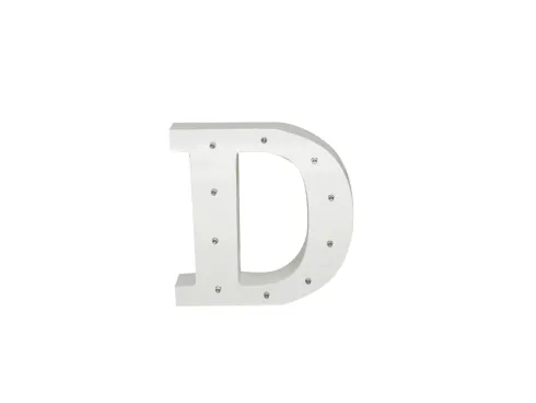 Letra Madera Blanca C/Leds – D
