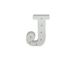 Letra Madera Blanca C/Leds – J