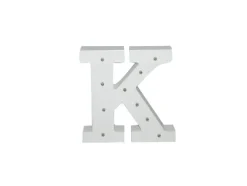 Letra Madera Blanca C/Leds – K
