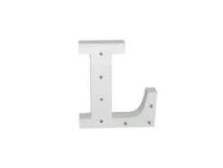 Letra Madera Blanca C/Leds – L