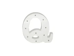 Letra Madera Blanca C/Leds – Q