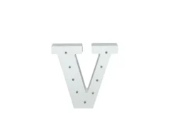 Letra Madera Blanca C/Leds – V