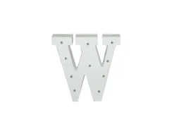 Letra Madera Blanca C/Leds – W