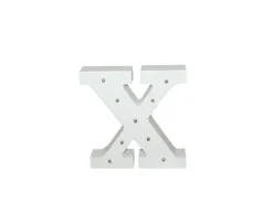 Letra Madera Blanca C/Leds – X