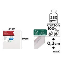 Lienzo para Oleo y Acrílico 0.3cm 24x30cm