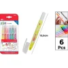 Marcador de Cera Blanda Fluorescente 6u