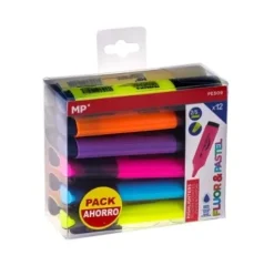 Marcador Fluorescente y Pastel 12u