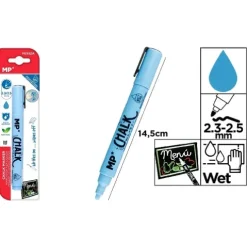 Marcador Tiza Liquida Limpieza Húmeda Azul