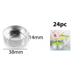 Molde Vela Aluminio Redondo 24pcs