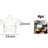 Molde Vela Plástico Estrella 4pcs