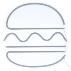 Neón LED mural Burger largo 30 cm